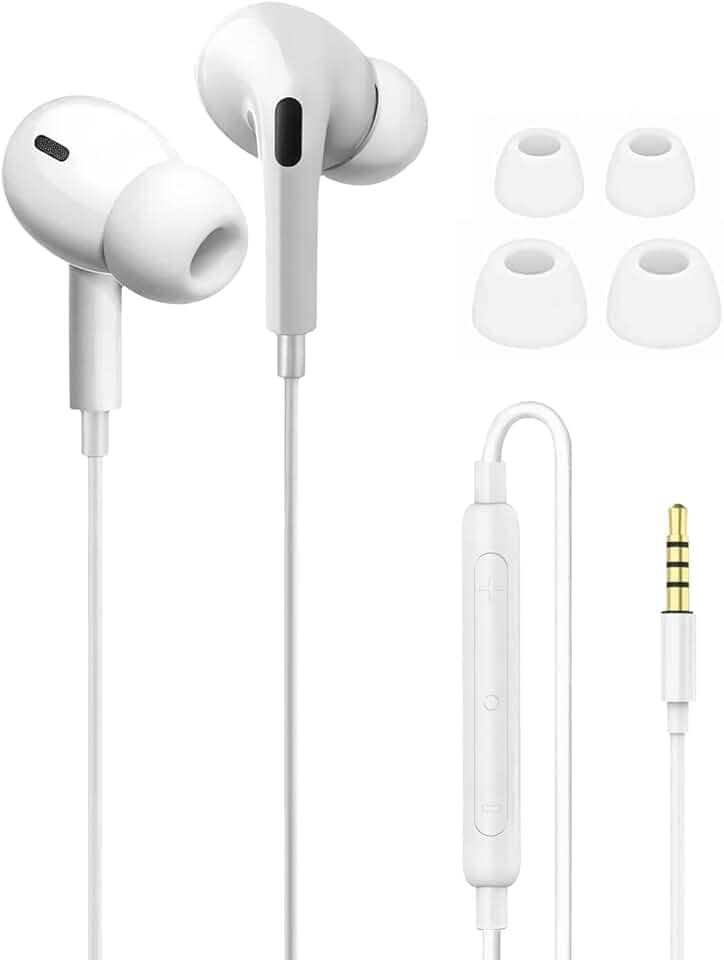 Gshield Fone de Ouvido com Fio Intra Auricular, Microfone Integrado 1,2m Dual Air (P2, Branco)