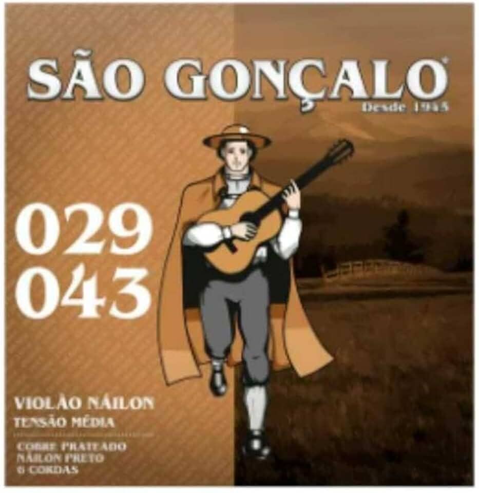 Encordoamento São Gonçalo Nylon Preto para Violão