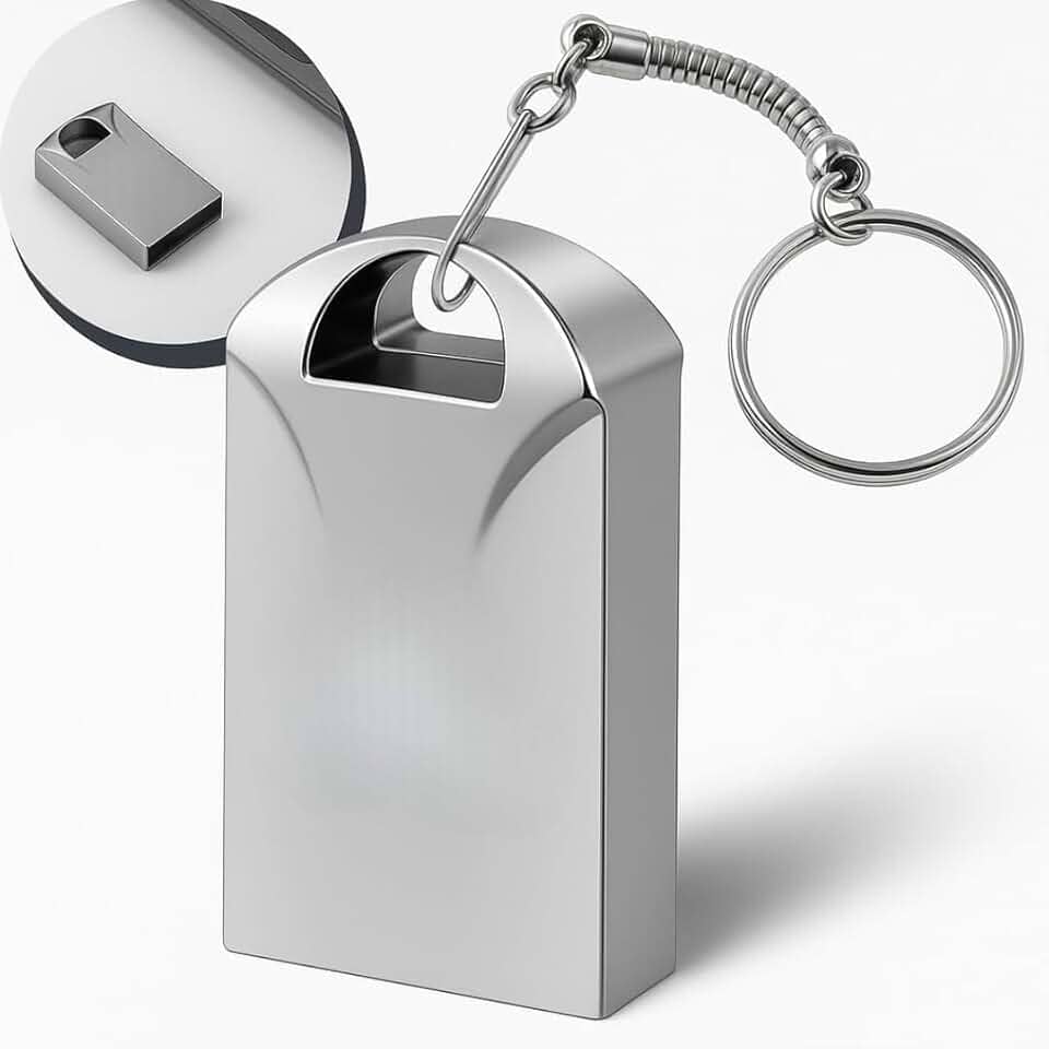 Mini Pen Drive Mini Chaveiro de Metal Rápido Ideal Para Armazenar Arquivos Fotos Musicas e Videos Metálico 64gb Resistente Ultra Rápido Cor Linha Premium (64, GB)