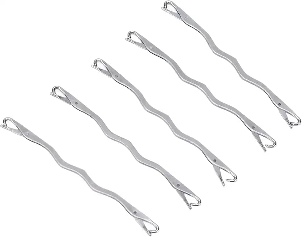 Naroote Agulhas Artesanais de Aço Inoxidável Durável, Agulha de Linha Doméstica para Suéter, Cachecol e Luvas