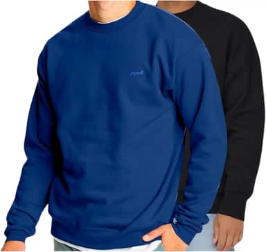 Kit 2 Casaco Moletom Gola Redonda Masculino Careca Blusa de Frio Flanelado Algodão