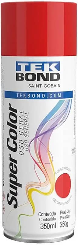Tinta Spray Vermelho Uso Geral 350ml 250g Tekbond