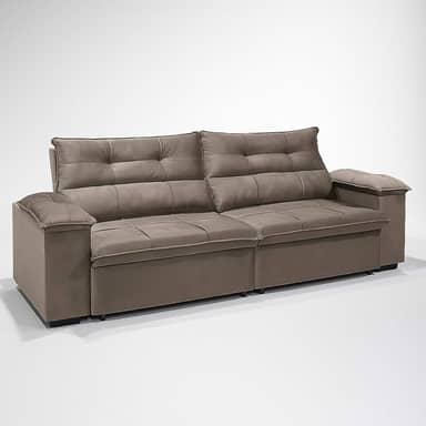 Sofá 3 Lugares Reclinável e Retrátil Bel Veludo 2,00m LIMOV