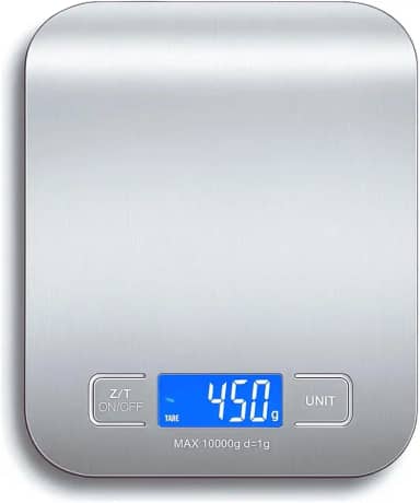 Balança Cozinha Inox De Alta Precisão Para Dieta Fitness Ingredientes Academia - 10Kg Escala 1g - (Contem Pilhas)