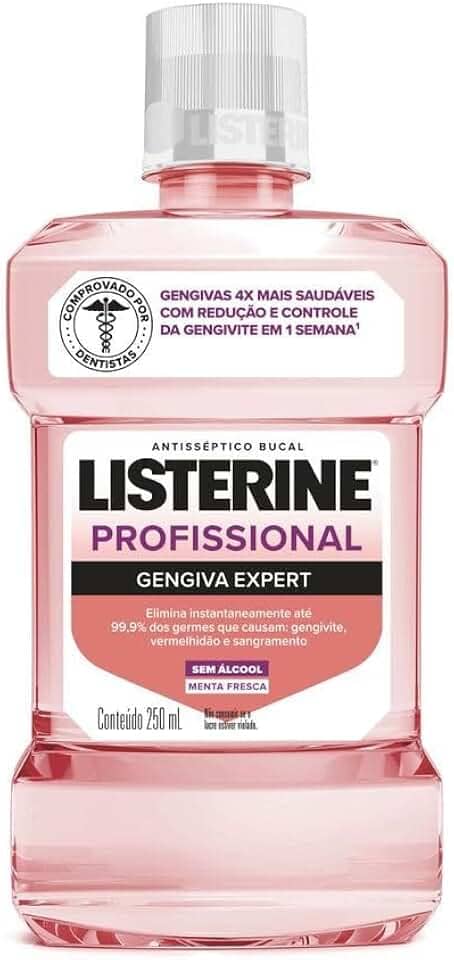 Listerine Enxaguante Bucal Profissional Gengiva Expert, 250ml