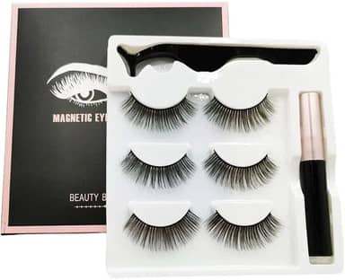 Cílios Magnéticos Efeito Natural Triplo Imãs Modelo 24p-3 Fácil Aplicação Tecnologia Magnética Olhar Marcante Anti Alérgico Reutilizável Visual Renovado