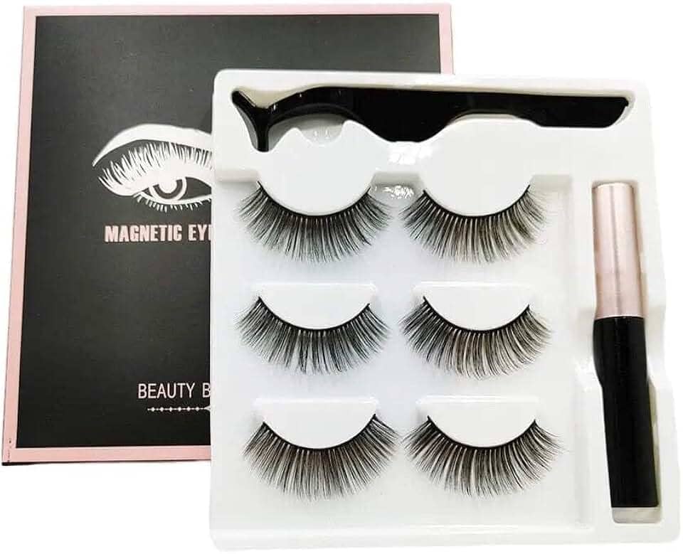 Cílios Magnéticos Efeito Natural Triplo Imãs Modelo 24p-3 Fácil Aplicação Tecnologia Magnética Olhar Marcante Anti Alérgico Reutilizável Visual Renovado