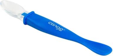 Colher Silicone Ponta Dupla Colors Azul, Clingo, Azul