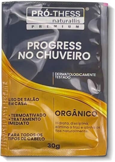 Sachê Capilar Super Dose Progress no Chuveiro Realinhamento Termoativado Para Cabelos Lisos