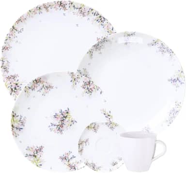 Aparelho de Jantar Tramontina Fogli em Porcelana Decorada 20 Peças