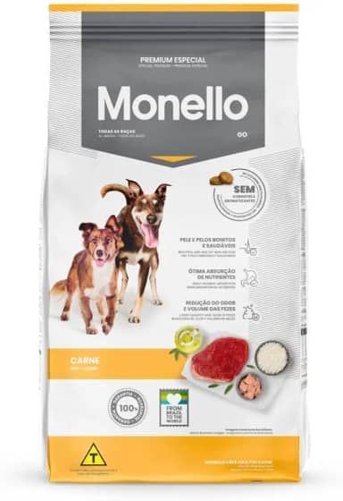 Ração Monello Cães Adultos Carne 15kg