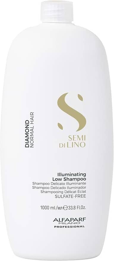 Alfaparf Milano Semi Di Lino Diamond Shampoo - Mais brilho e maciez - Sem sulfato – Para todos os tipos de cabelos - Seguro em cabelos coloridos - Sem parabenos e parafina - Qualidade profissional de salão 1L