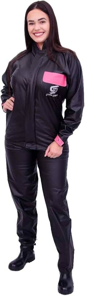 Capa De Chuva Motoqueiro Star Capas Impermeável Conjunto Jaqueta e Calça Motoqueiro Motociclista Motoboy Motogirl Impermeável Masculino e Feminino