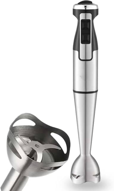 Processador Mixer de Mão 1000W Vertical Turbo Whey Bebidas Sopas (Prata 110V)