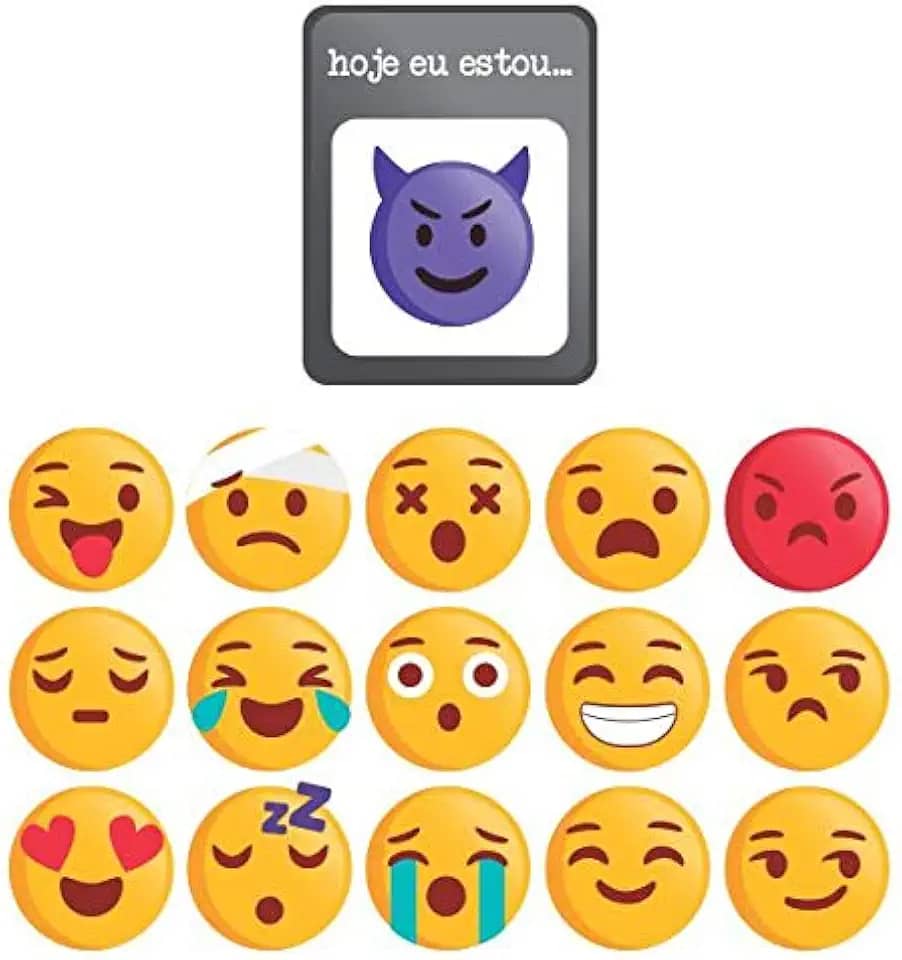 Ímã De Geladeira Humor Do Dia 16 emojis 7x9cm