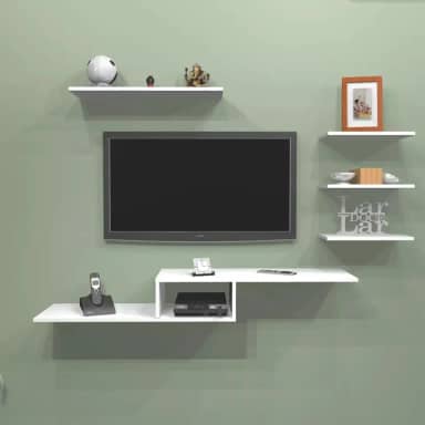 Rack Suspenso Para Quartos E Salas Com 4 Prateleiras