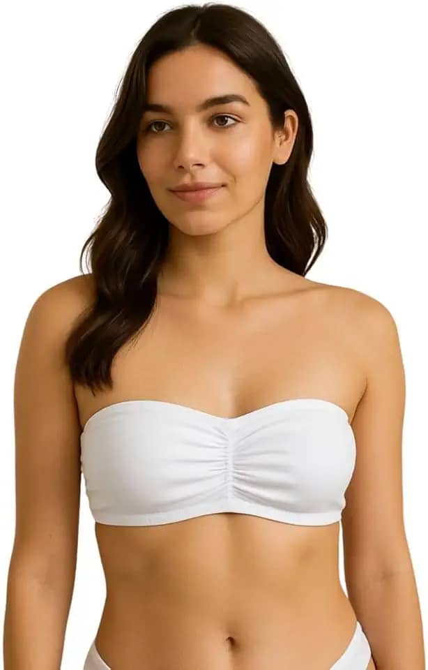 Kit 2 Sutiã Bustie Top sem Alça Tomara Que Caia com Bojo Confortável Lingerie