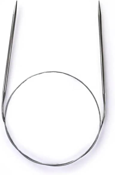 Agulha Circular de Aço 80cm – Para Tricô – Circulo - Numerações de 3.0mm a 10.0mm (9,0mm)