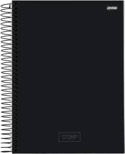 Jandaia - Caderno Espiral Univ CD 1 matéria 96fls Stomp Preto