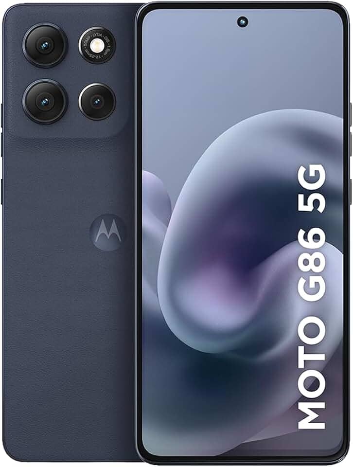 Smartphone Motorola Moto g86 5G - 256GB 24GB (8GB RAM+16GB Ram Boost) Tela 1.5K pOLED, 50MP Sony camera OIS Moto AI, videos em 4K, IP68 + IP69 - Grafite