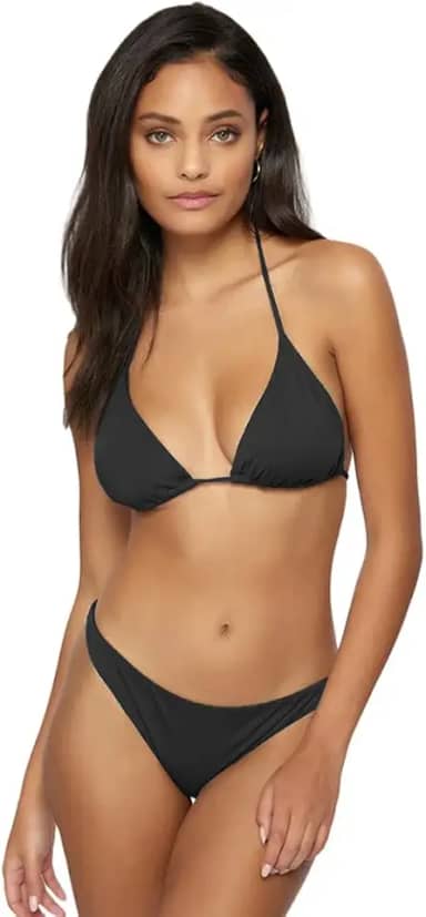 Biquíni Cortininha Slim Fitness Preto