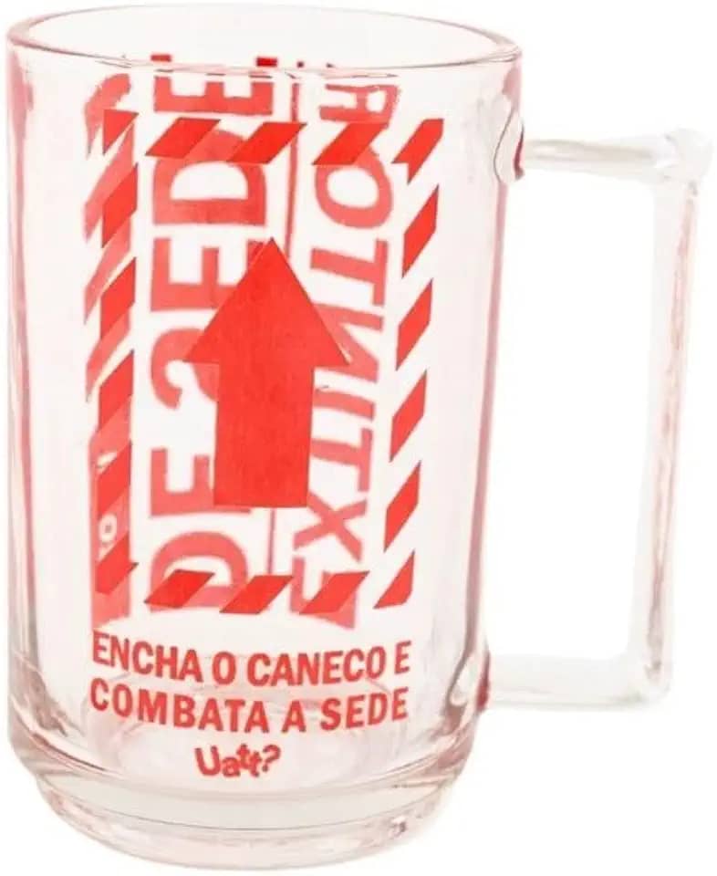 Caneco Classic de Vidro, 320ml, Design Extintor de Sede, Dimensões 10 x 11,5 x 7,3 cm, Para Cerveja, Caipirinha, Sucos e Coquetéis