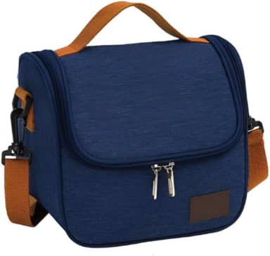 Bolsa Térmica Lancheira Para Marmita Trabalho Academia Escola e Passeios Lancheira Escolar Com Alça (Azul)