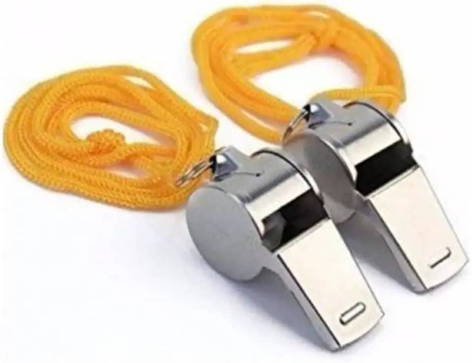 Kit com 2 Apitos de Árbitro Profissional – Ideal para Esportes, Treinamentos, Jogos e Competições