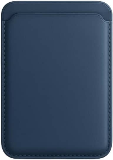 Porta Cartão Carteira Magnética Couro Premium Luxo Celular Para iPhone (Azul)