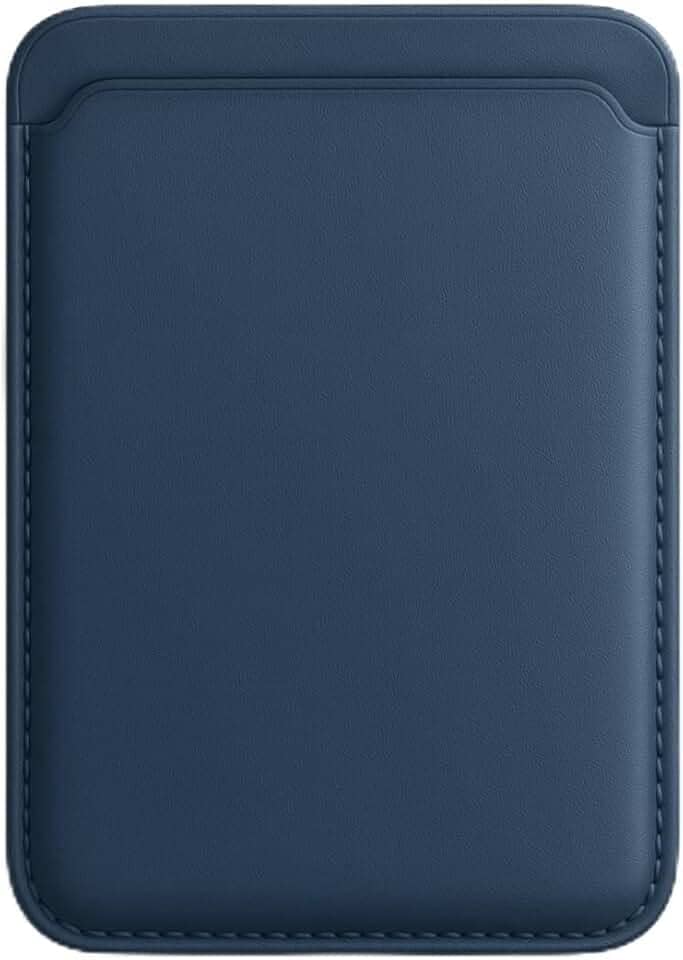 Porta Cartão Carteira Magnética Couro Premium Luxo Celular Para iPhone (Azul)