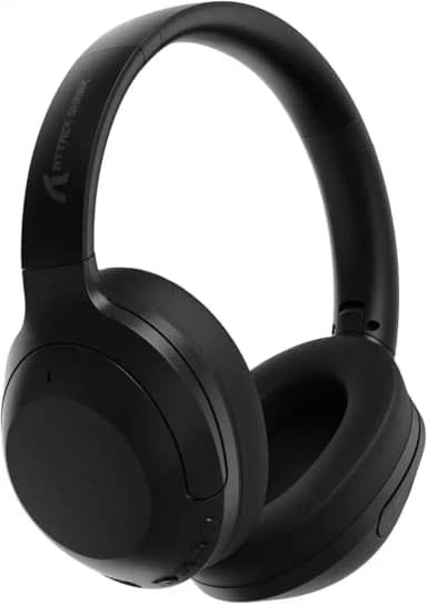 ATTACK SHARK G300 Fone de ouvido sem fio com cancelamento de ruído ativo,supra-auricular,ultraleve,dobrável,com fio/Bluetooth,20 horas de reprodução,microfone integrado,para viagens,escritório(Preto)