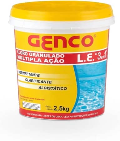 GENCO L. E. CLORO GRANULADO MÚLTIPLA AÇÃO “3 EM 1” - 2,5KG