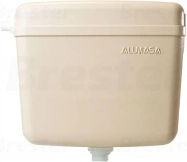 Alumasa Caixa de Descarga Alta, Bege, Plástico, Evita Odores, Sem Desperdício