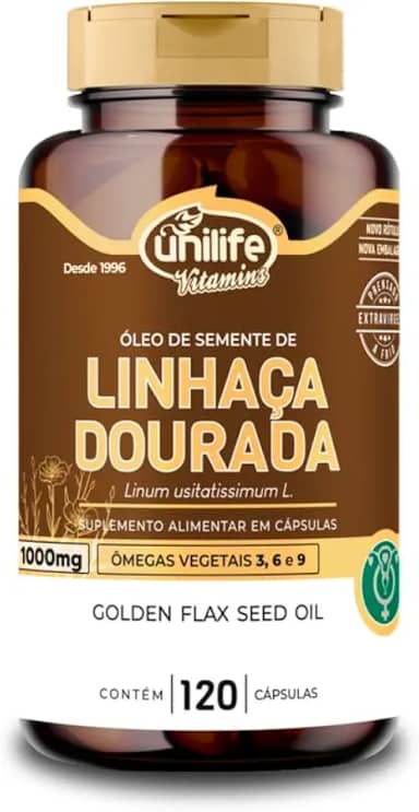 Óleo de linhaça dourada - 120 cápsulas