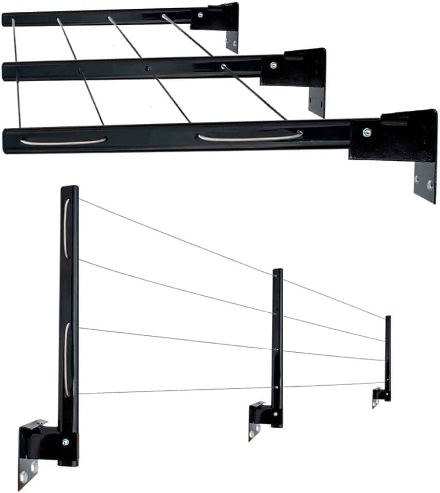 Varal De Parede 3 Hastes para Casa e Apartamentos