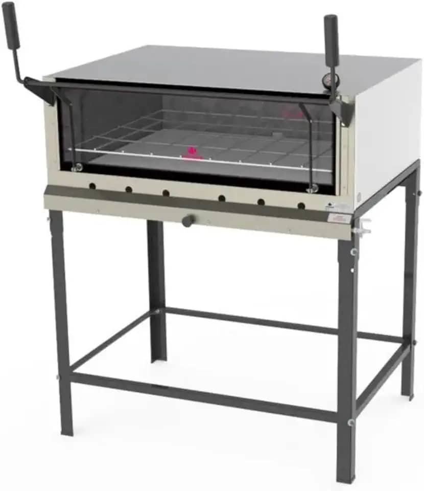 Progás - Forno Refratário Industrial a Gás Com Cavalete PRP-1000 G2 S/KG - Aço Inox Escovado - Progás