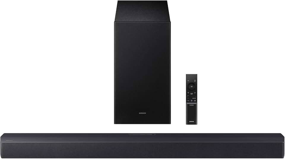 Samsung Barra de som da série B HW-B550F 2,1 canais DTS Virtual:X Soundbar com subwoofer (modelo 2025), modo de aprimoramento de voz, aumento de graves, som adaptável