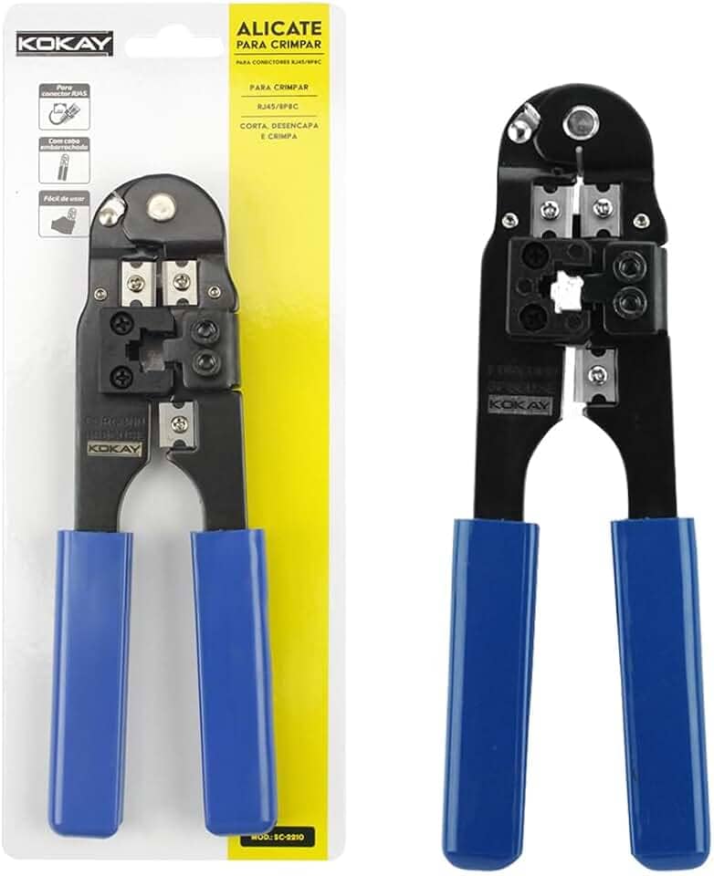 Kokay 056-2210 Alicate para Crimpar Rj45 - Sc - 2210 natural