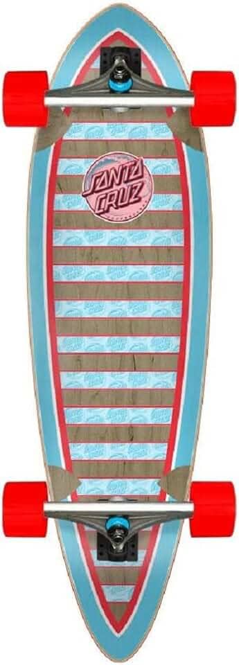 SANTA CRUZ Skate completo de 23,7 cm x 80,5 cm - Pontos clássicos dos anos 80