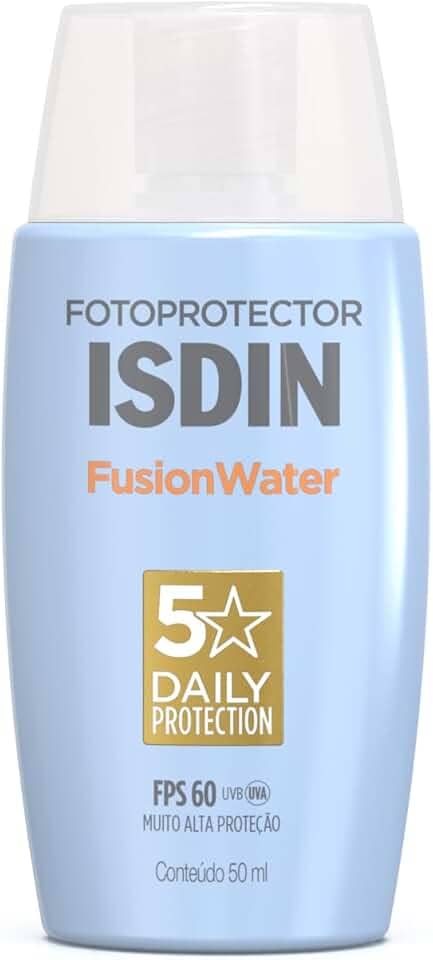 ISDIN Protetor Solar Facial Fusion Water 5 Stars Sem Cor FPS 60-50ml