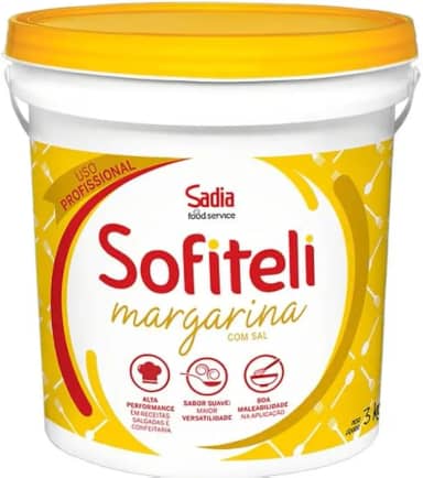 Balde Margarina Sofiteli Sadia 3kg Sabor Cremosidade 75% Gordura