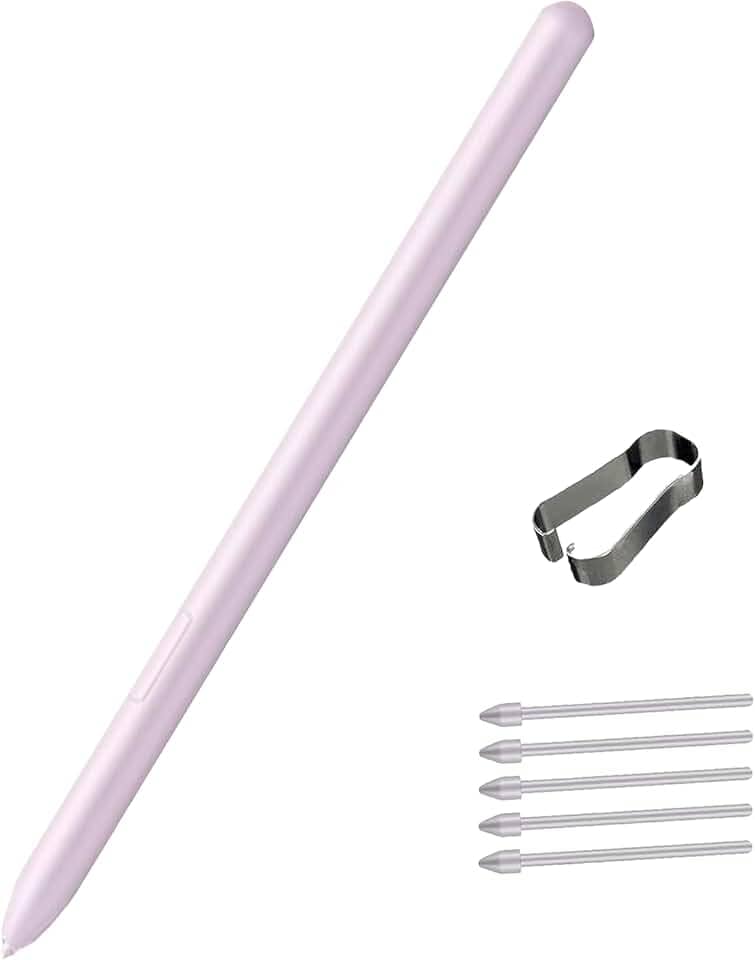 Caneta Tab S9 FE S para Samsung Galaxy Tab S9 FE de substituição para Samsung Galaxy Tab S9 FE / S9 Caneta Stylus com pontas, sem Bluetooth (roxa)