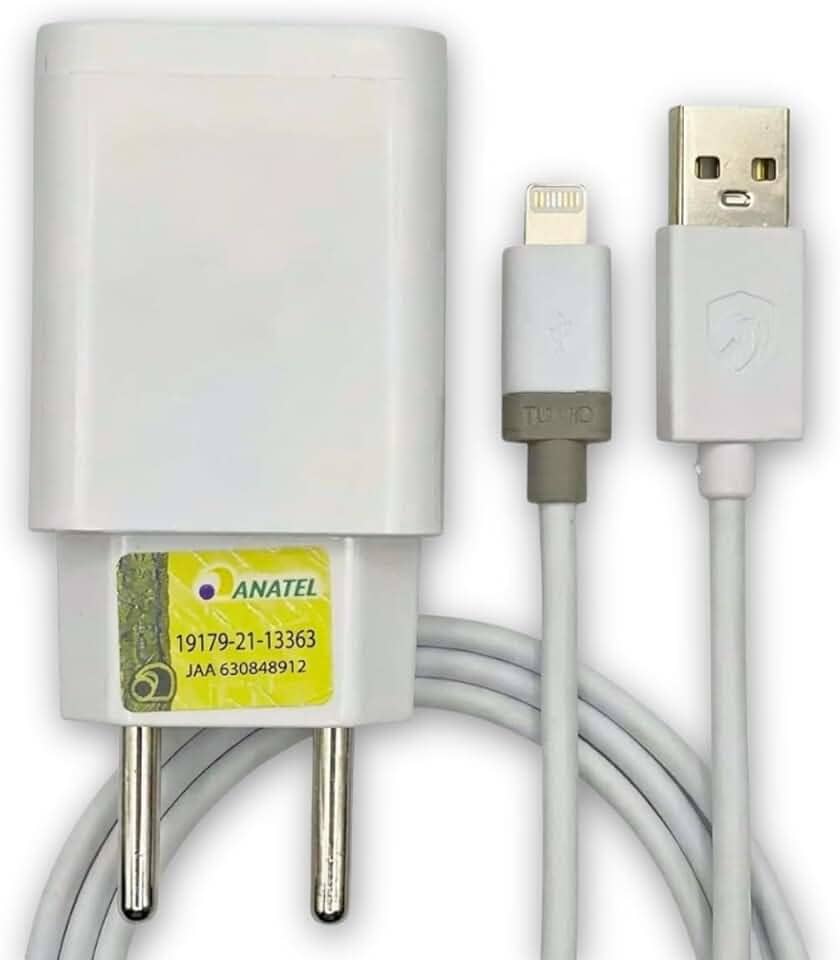 Kit Fonte e Cabo Carregador Super Turbo 30W para iPhone – Carga Rápida USB/Lightning – Alta Velocidade e Bivolt Compatível com iPhone 14 13 12 11