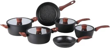 Brinox - Jogo de Panelas Revestimento Cerâmico Antiaderente Ceramic Life Sirius 6 Peças com Fundo de Indução - Preto
