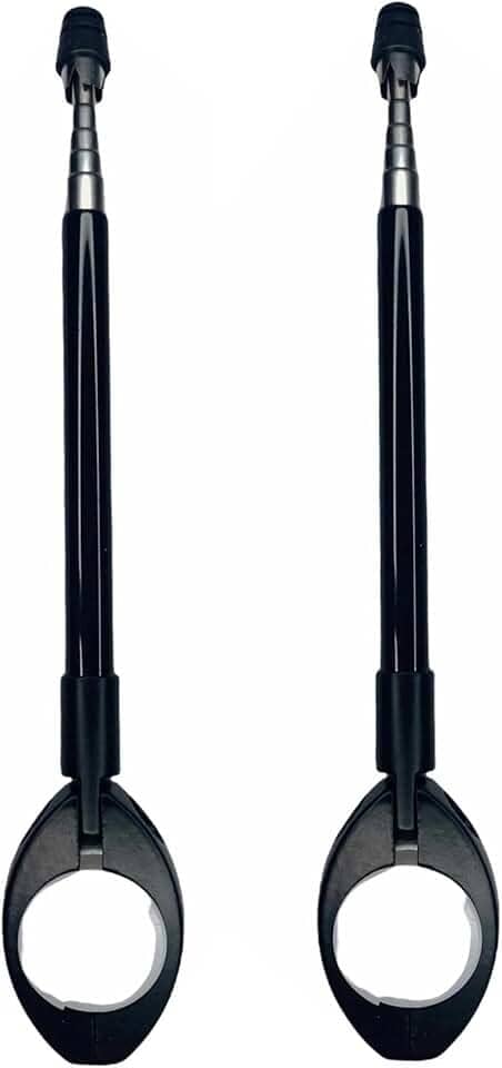 Antena Corta Pipa Motocicleta - Aço Retrátil 7 Estágios Kit 2 Unidades