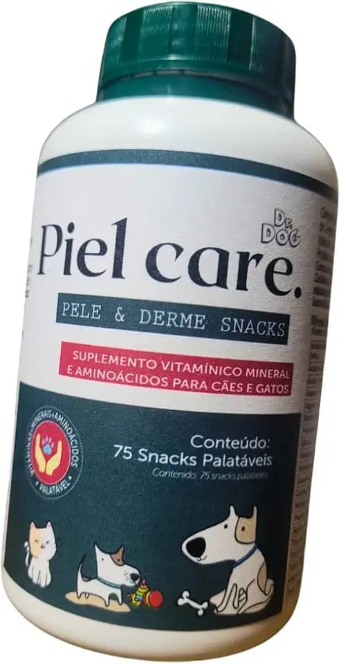 Petisco para Cachorros PELO E DERME Cães e Gatos, snack saudável pet, Suplemento Alimentar Pet c/ ÔMEGA3, EPA+DHA