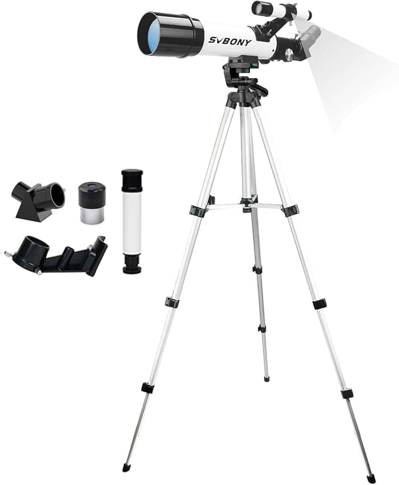 Telescópio, Telescópio Astronômico Refrator com Abertura de 60mm e Montagem de 400mm para Crianças e Iniciantes
