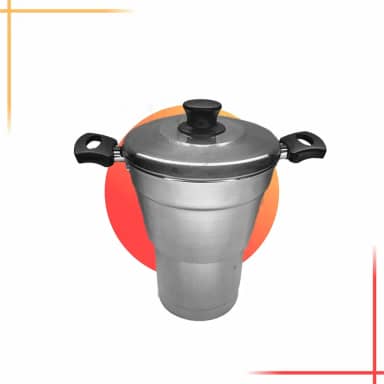 Panela Para Fazer Cuscuz Cuscuzeira De Alumínio 3,4 Litros Cuscuz Tamanho Família Cuscuzeiro Nordestino