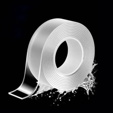 Fita dupla face resistente transparente forte adesiva, fita adesiva nano dupla face para parede, mesa, azulejo, casa, escritório, decoração de casa de banho (32,8 pés)