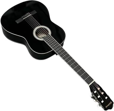Violão acústico clássico para iniciantes 6 cordas nylon Waldman WN-18 BK - Cor: Preto